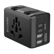 Punjač Blitzwolf BW-TA1 4u1 putni adapter 2xUSB + USB-C + PD 20W