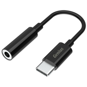 Genius ACC-C100, Redukcija, USB-C utikač, 3,5 mm jack utičnica, 10 cm, crna