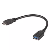 AKYGA USB 3.0 USB 3.0 Micro-B transformator Crno 15cm AK-AD-30