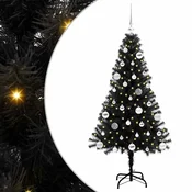 Vidaxl Božično drevo med 150 LED z stojalom Črna 150 cm PVC