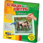 Mirage Hobby Reliefno slikarstvo 3D slikarski komplet: kobila Appaloosa z žrebetom