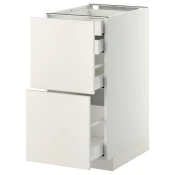 METOD / MAXIMERA Pod.orm.2front/2dnj/1srd/1vis.fiok, bela/Veddinge bela, 40x60 cm