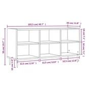 TV ormaric siva boja betona 103,5x30x50 cm konstruirano drvo