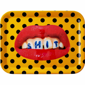 Servirni pladenj TOILETPAPER SHIT, 32 x 43,5 cm, rumena, Seletti