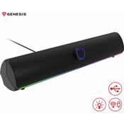 Genesis Helium 312BT računalniški zvočnik / soundbar, STEREO, 10W, BT5.2, RGB LED, USB-A