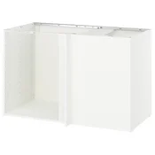 METOD Ugaoni podni element, bela, 128x60x80 cm