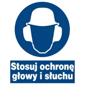 shumee ZNO-28 -obvezujoč znak - Uporabljajte zaščito za glavo in sluh