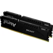DDR5 64GB 6000MHz CL30 KIT (2x32GB) Kingston Fury Beast Black 1,35V črna (KF560C30BBEK2-64)
