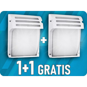 V-TAC Stenska svetilka, E27, IP44, bela, 1+1 gratis!