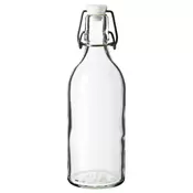KORKEN Staklena flaša sa zapušacem, bistro staklo, 0.5 l