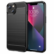 Ovitek za iPhone 14 Plus Carbon vzorec, črn