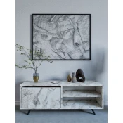 Hanah Home TV komoda Maku-Ephesus Marble, 120 cm, Siva