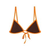 Bershka Bikini zgornji del rjava/temno oranžna
