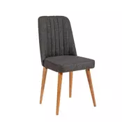 Antracitno siva baršunasta blagovaonska stolica Stormi Sandalye – Kalune Design