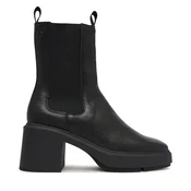 Škornji Calvin Klein Block Heel Chelsea Boot Lth HW0HW03694 Črna