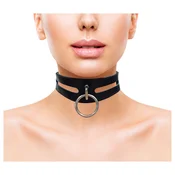 ROUGE Leather Fashion Collar Black