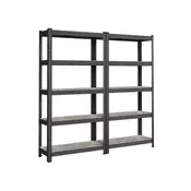 Songmics Polica enota 5 polic 150x75x30 cm črna