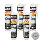 IsolBau Sanitarni silikon svetlo siv Sanitär Silikon 5 x 300ml