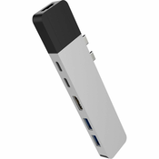 HyperDrive Net 6in2 Multi-adapterter siva za MacBook Pro 2016/17/18/19, Air 2018