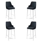 Hanah Home Set barskih stolica Enox, 4 komada, Antracit-beli