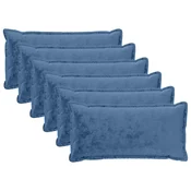 vidaXL Dekorativna blazina 6 kos HOUTEN Svetlo modra 40 x 70 cm Flanel