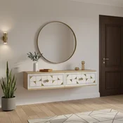 Hanah Home komoda Moka 120, 120 cm, hrast Sapphire / bela / zlatna