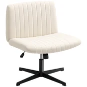 Homestar Pisarniški stol nastavljiv vrtljiv 65x64x73-83 cm kremno bel