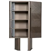 Casa Padrino luxury display cabinet dark brown/bronze 105.95 x 48.15 x H. 170 cm - Showcase with door - Hotel furniture - Luxury furniture - Luxury collection