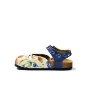 Goby Sandali Women shoes Goby-Calceo sandals CEO1604 with flowers off-bela