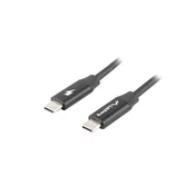 Lanberg USB-C (M/M) 2.0 kabel, 1,8 m, Quick Charge 4.0, crni CA-CMCM-40CU-0018-BK