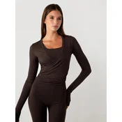 YO-GAYA Bolero Ballet Wrap temno rjava