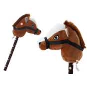 Plišasta glava konja na palici Hobby Horse Unicorn Rjava zvoki