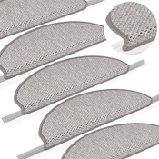 Samoljepljivi otiraci za stube 15 kom 65x21x4 cm boja platine