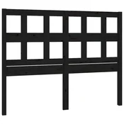 Vidaxl Posteljno vzglavje črno 165,5x4x100 cm trdna borovina