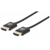 Manhattan Manhattan HDMI Priključni kabel [1x Moški konektor HDMI - 1x Moški konektor HDMI] 3 m Črna