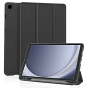 Etui Techsuit Flex Trifold z držalom za pisalo za Samsung Galaxy Tab A9/Tab A11 - black