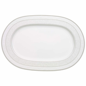 Villeroy & Boch Majhen ovalni servirni krožnik iz kolekcije GREY PEARL
