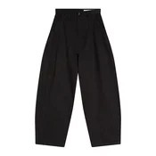 Bershka Hlače z naborki črna