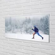 tulup.si Zidna obloga za kuhinju Forest zimski sneg človek 125x50 cm