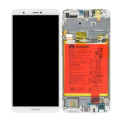 Huawei P Smart FIG-L31 - LCD zaslon + steklo na dotik + okvir + baterija (White) - 02351SVE, 02351SVL Genuine Service Pack