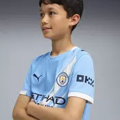 PUMA Manchester City 25/26 Home Jersey Youth, Clothing, Light Blue/White, 11-12Y