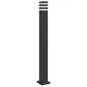 Vidaxl Zunanja talna svetilka z vtičnico črna 110 cm aluminij