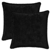 vidaXL Prevleka za blazino 2 kos HOUTEN Črna 35 x 35 cm