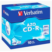 Verbatim CD-R DataLifePLUS Crystal AZO 52x, 10pcs in box 43327