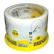 Maxell MAXELL CD-R 700MB 50 kosov, 52x, 80 min, spindel, CD-R za tiskanje