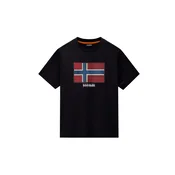 NAPAPIJRI Majica FLAG TIKI modra/temno rdeča/črna/bela