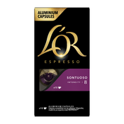 LOR L´OR Espresso Sontuoso 10 aluminijastih kapsul, združljivih s kavnimi aparati Nespresso®*