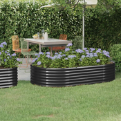 Povišena vrtna gredica od pocincanog celika 175x100x36 cm antracit
