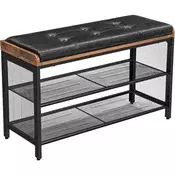 VASAGLE EKHO klop za čevlje, umetno usnje 90 kg nosilnosti 80 x 30 x 48 cm