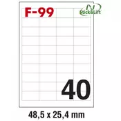 Etikete ILK 48,5x25,4mm odlepljive pk100L Fornax F-99